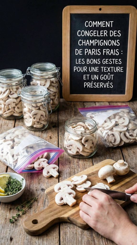 Comment congeler des champignons de paris frais : les bons gestes pour une texture et un goût préservés