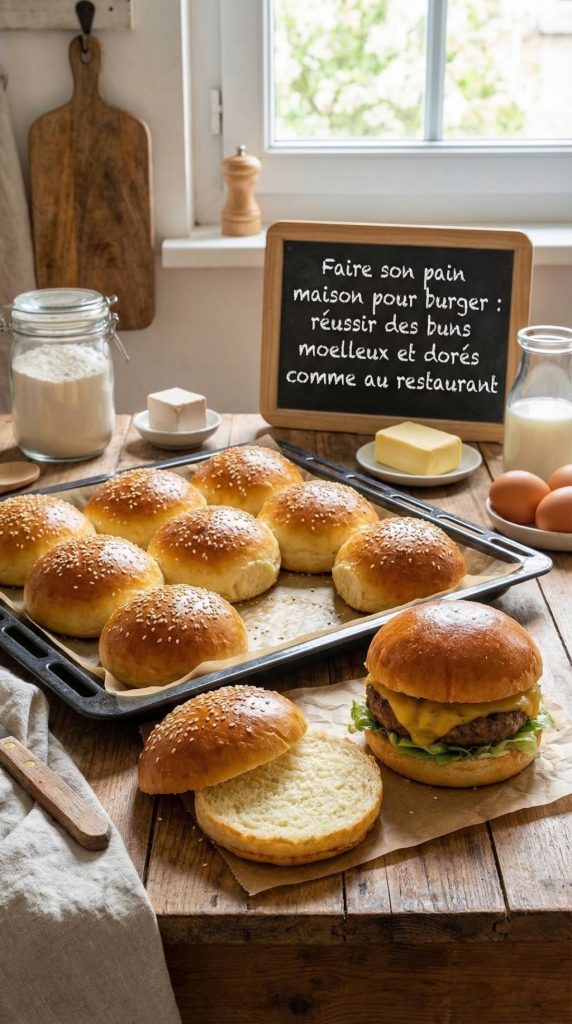 Faire son pain maison pour burger : réussir des buns moelleux et dorés comme au restaurant